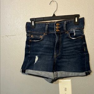 Rachel Roy Blue Jean Shorts with Cuffed Hems